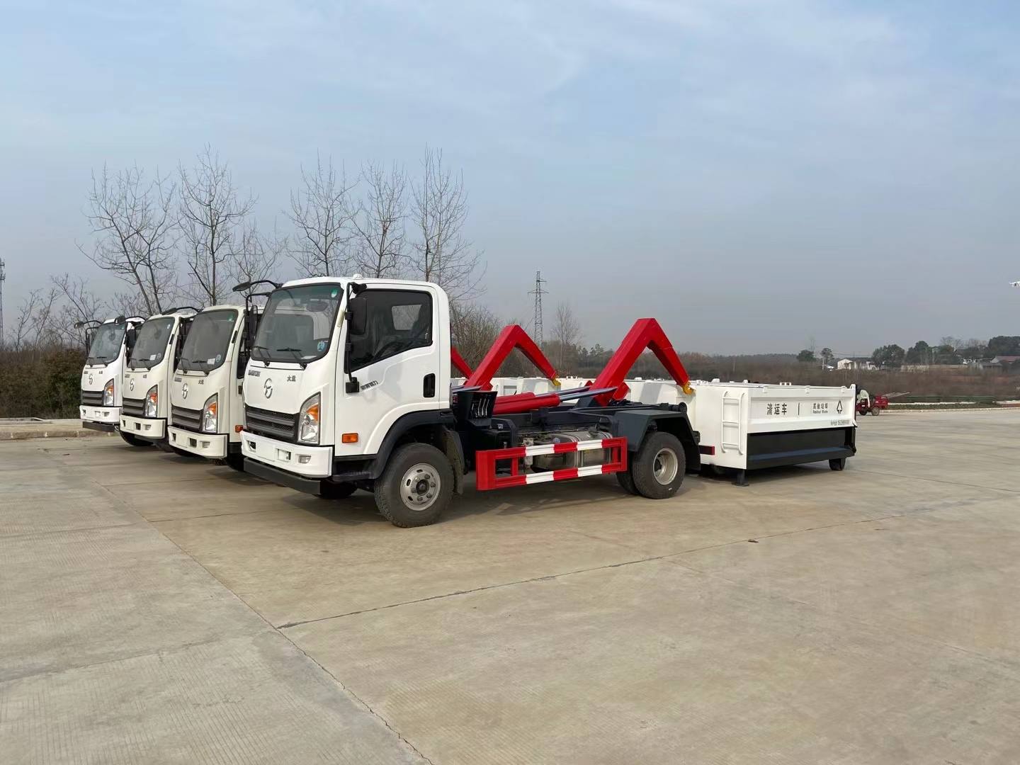 大運國六藍(lán)牌可卸式垃圾車