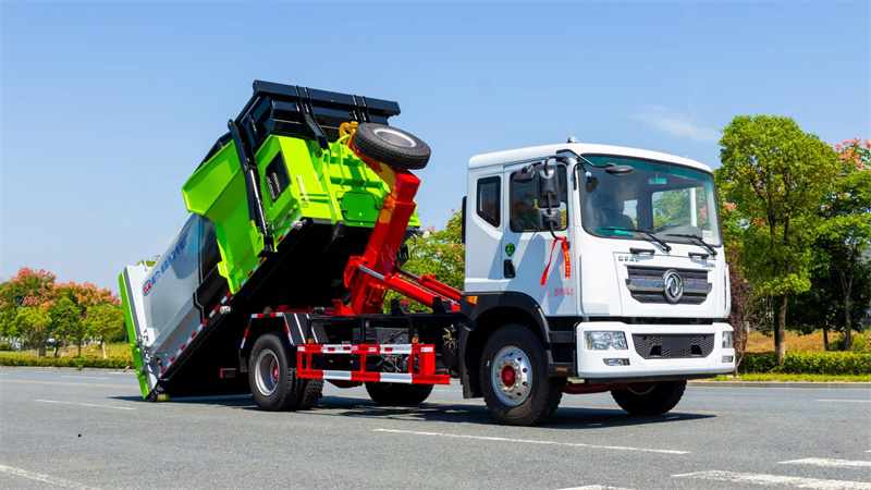 移動(dòng)智能垃圾壓縮中轉(zhuǎn)站設(shè)備12方連體垃圾壓縮站，移動(dòng)壓縮垃圾箱優(yōu)點(diǎn)