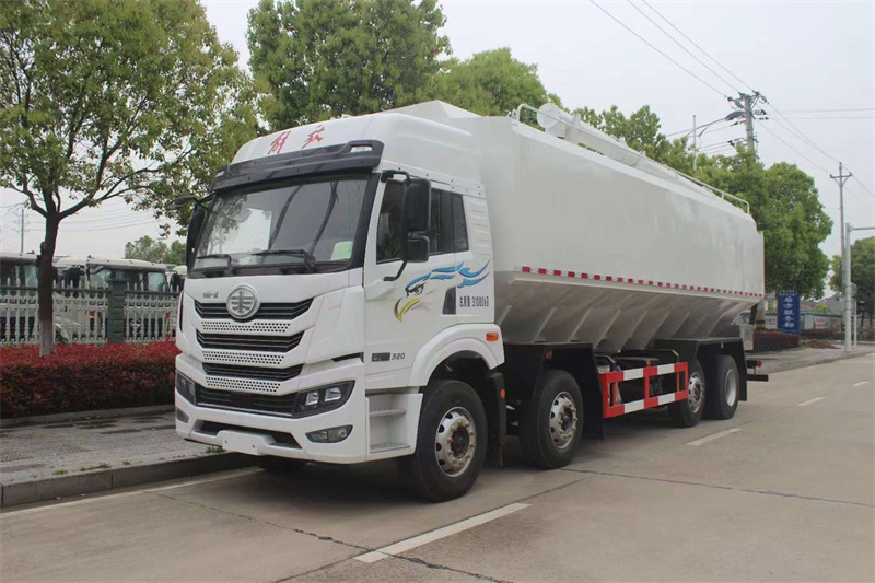 解放悍V前四后六國六散裝飼料運(yùn)輸車
