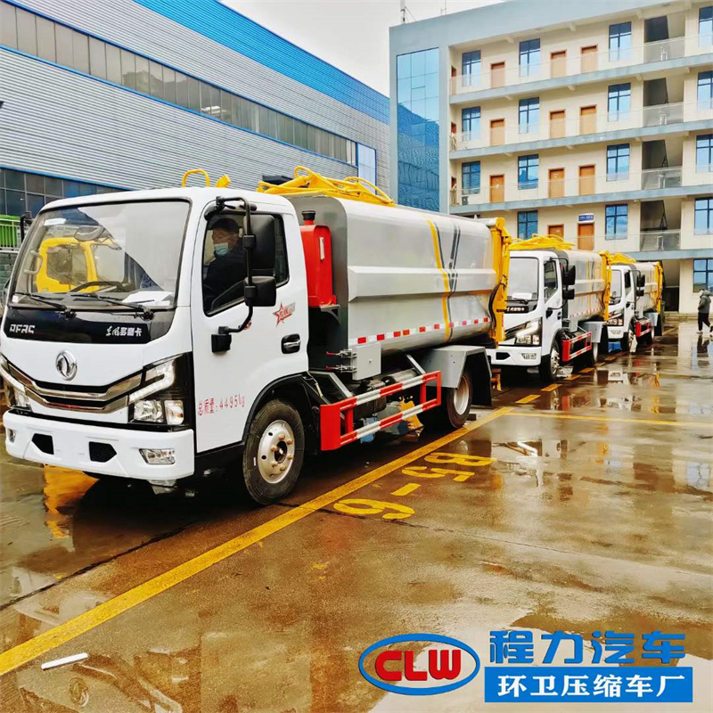 藍牌東風(fēng)多利卡7方側(cè)裝壓縮垃圾車